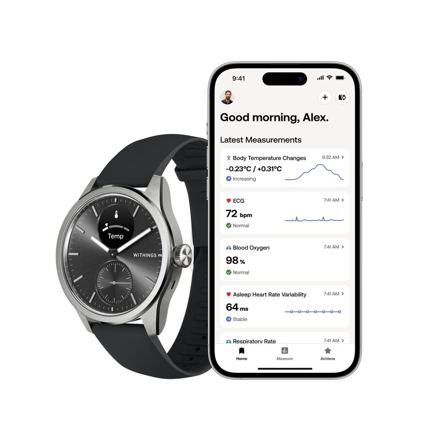 Hybrid smartklokke i bruk, Withings ScanWatch 2