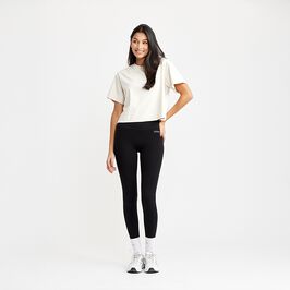 Butter Soft Cropped Tee, Cream White, XL  Butter Trenings-T-skjorte Hvit