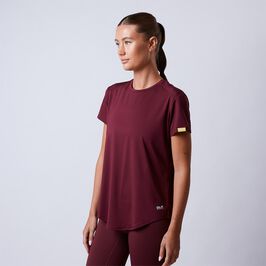 Lucy ws T-shirt, Dark Red, L  Lucy T-skjorte Rød