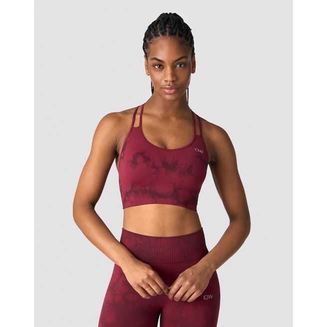 Define Seamless Tie Dye Sport-BH Rød