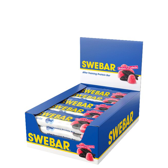 15 x Swebar Proteinbar 55 g Hallonlakrits