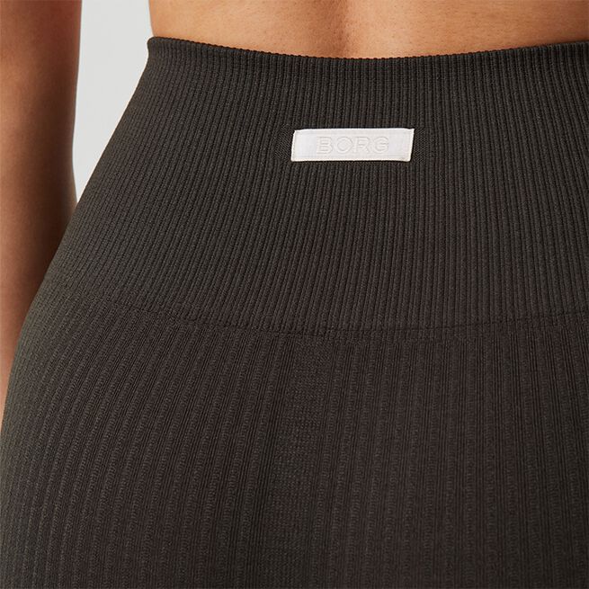 Seamless Ribbed Bukser Peat