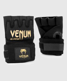 Venum Kontact Gel Glove Wraps Black/Gold, L  Kontact Gel Hansker Svart Gull
