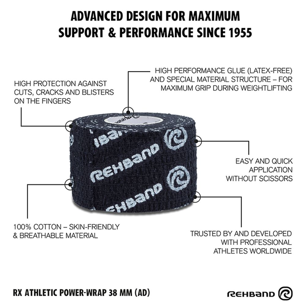 Rehband RX Athletic Power Wrap 38 mm x 4,5 m, bilde 4 av 4