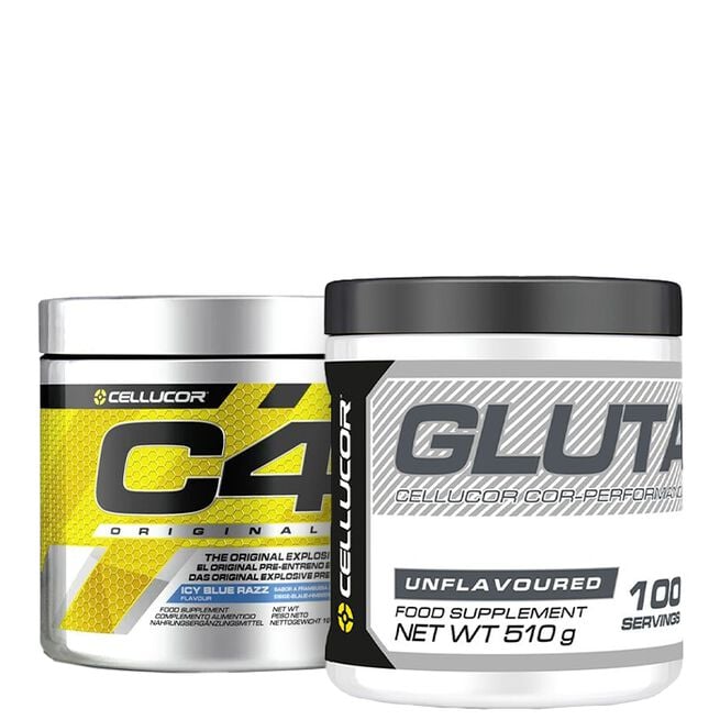 C4 PWO 30 porsjoner + COR-Performance Glutamin 510 g