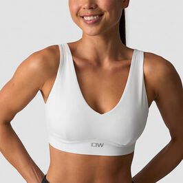 Essential Mid Support Sports Bra, White, L  Essential Sport-BH Hvit