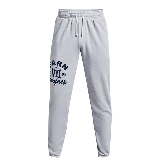 UA Project Rock Heavyweight Terry Pant, Gray Heather/Academy, S 