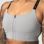 ICANIWILL Ultimate Training Zipper Sports Bra Grey