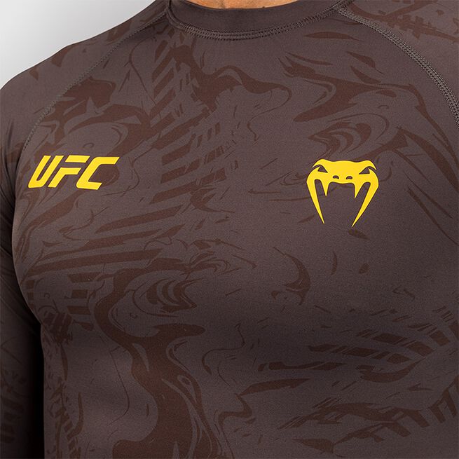 UFC Fusion Men's Performance Long Sleeve Rashguard Earthen Brown