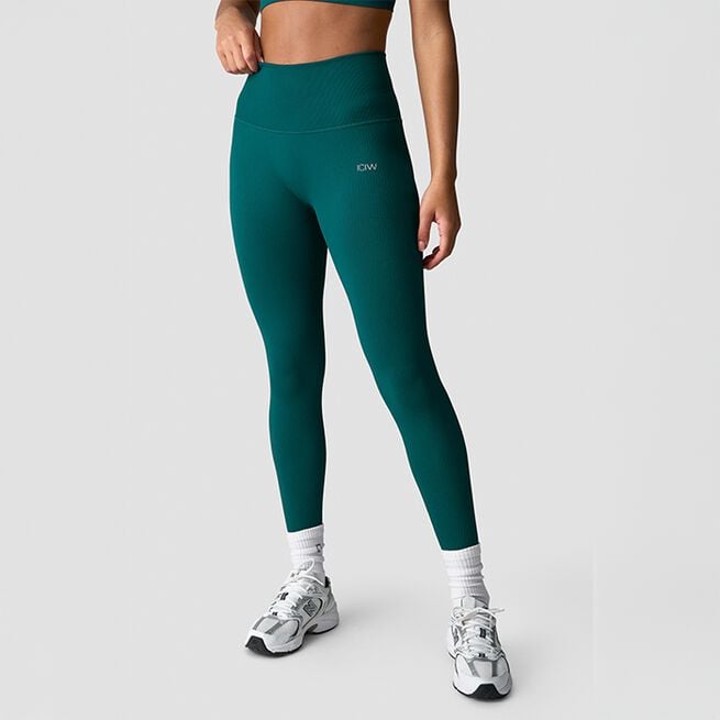 Ribbed Define Seamless Pocket Tights Grønn