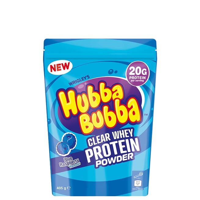 Hubba Bubba Clear Whey Myseprotein 405 g Blue Raspberry