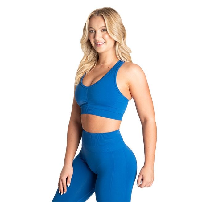 Scrunch Sports Bra, Cobalt Blue