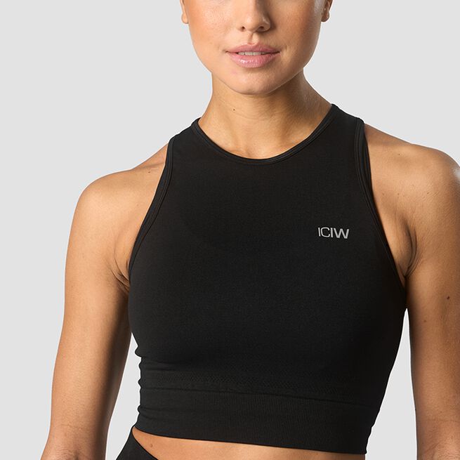 Define Seamless Cropped Topp Svart