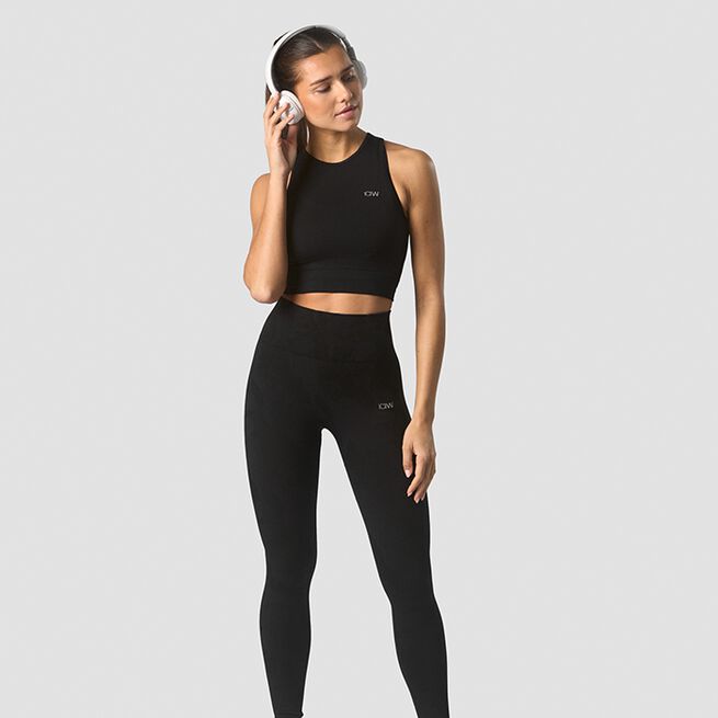 Define Seamless Cropped Topp Svart
