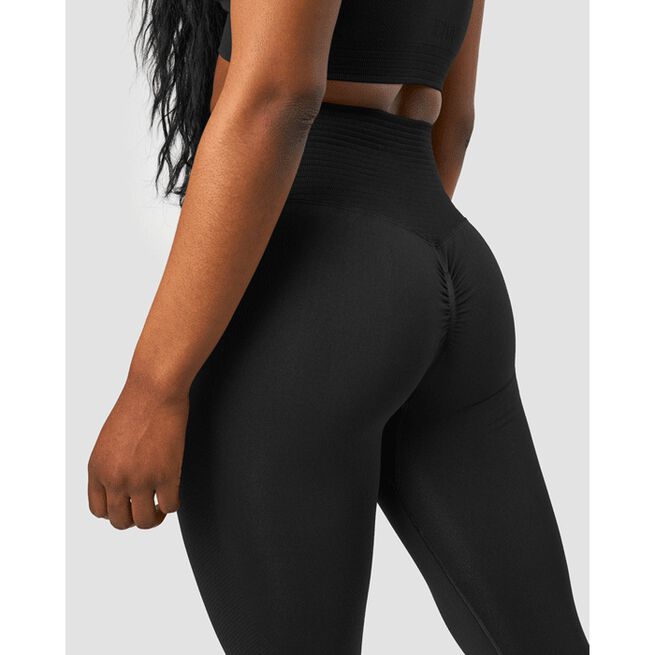 Define Seamless Scrunch Tights, Black