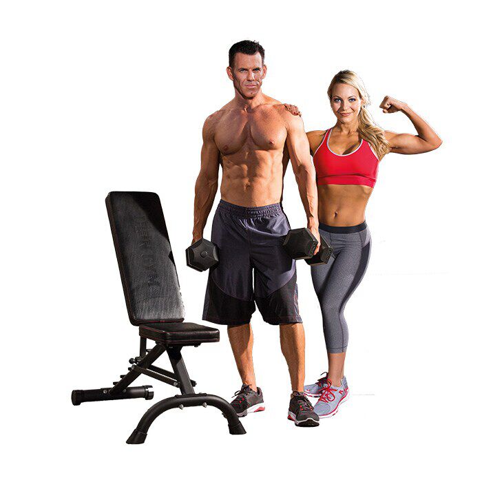 Iron gym sales dumbbell bench