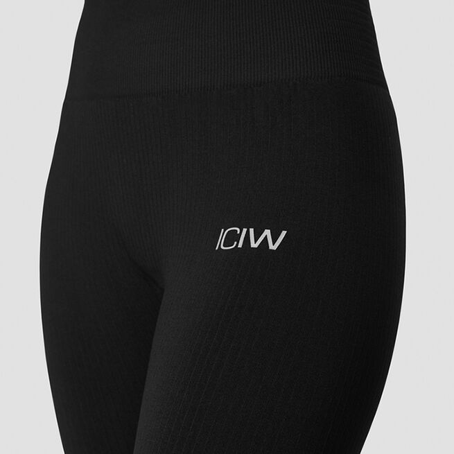 Ribbed Define Seamless Tights, Black