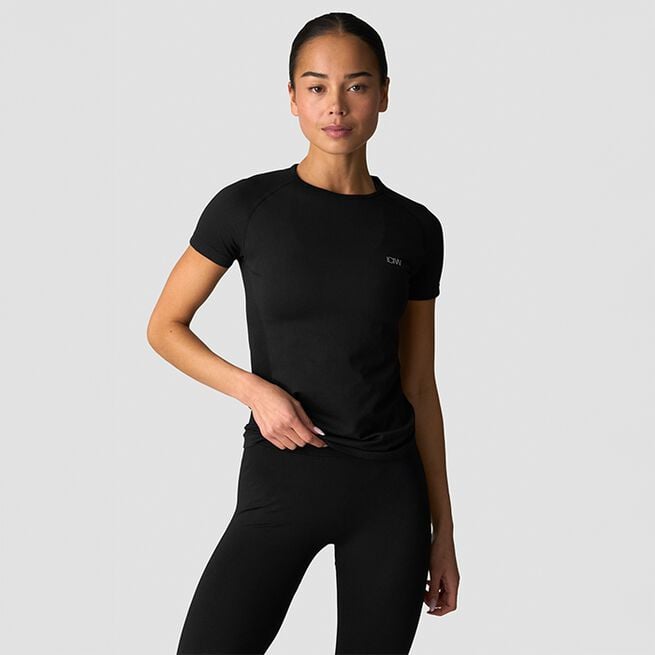 Seamless t-skjorte Svart