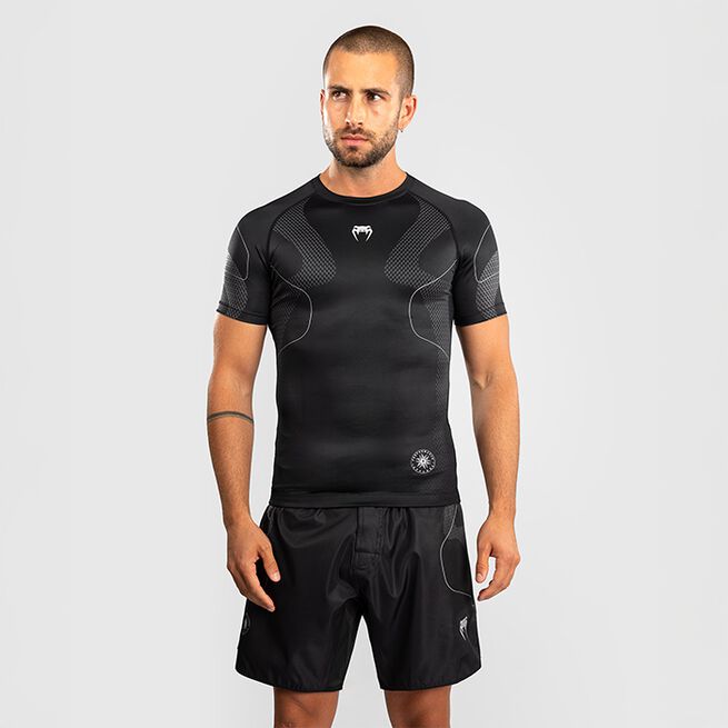 Nexus Rashguard Kort Erme Svart Sølv