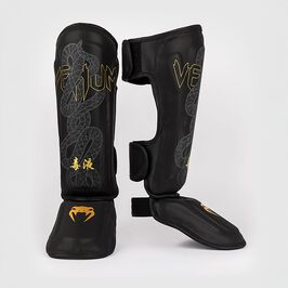 Venum Serpenti Shinguards Black/Silver/Gold, L  Serpenti Benskydd Svart Sølv Gull