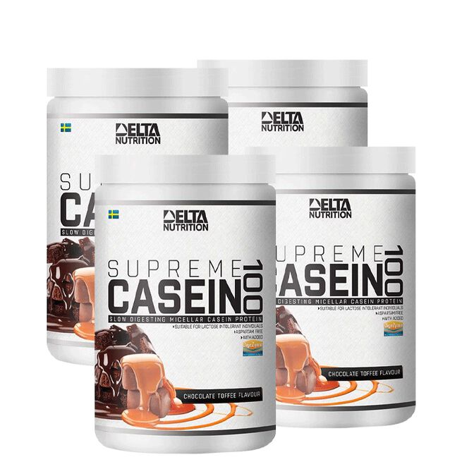 Delta Nutrition 4 x Supreme Casein 100, 900 g