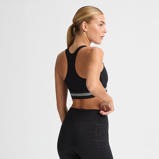 Emblem Emboss Sports-BH Svart