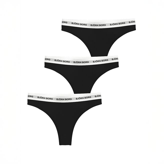 Logo Thong 3-pk Svart