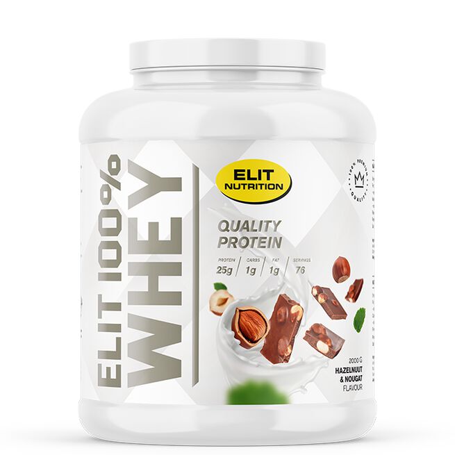 ELIT 100% Whey Myseprotein 2000 g Hazelnut & Nougat