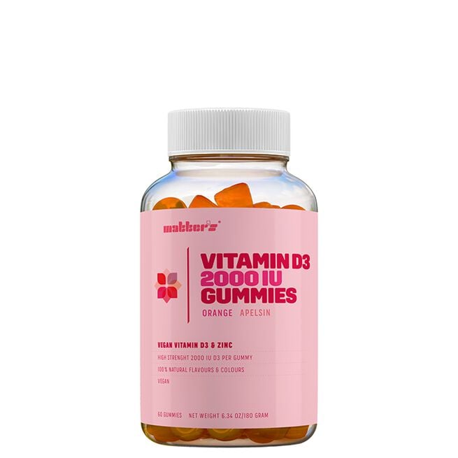 Vitamin D3 2000 IE + Sink 60 Gummies Appelsin