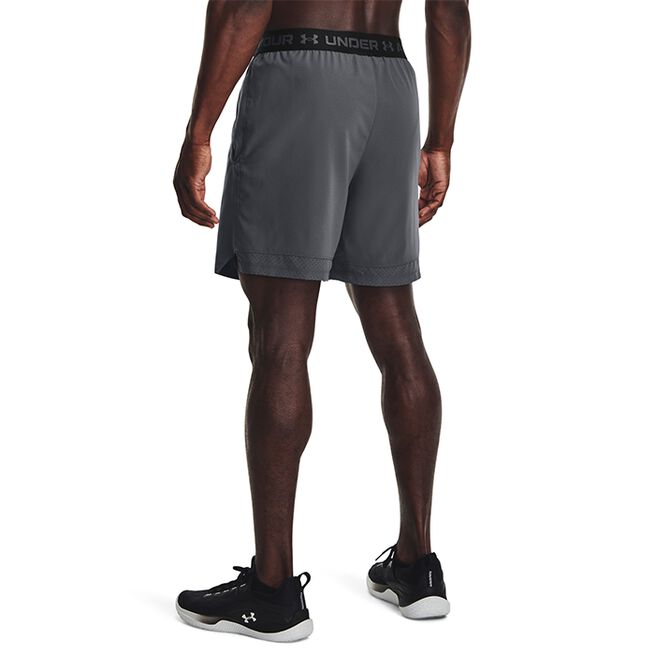 UA Vanish Woven 6in Shorts, Pitch Gray