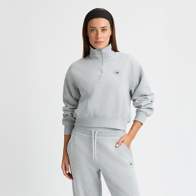 Collegegenser med Glidelås Grå