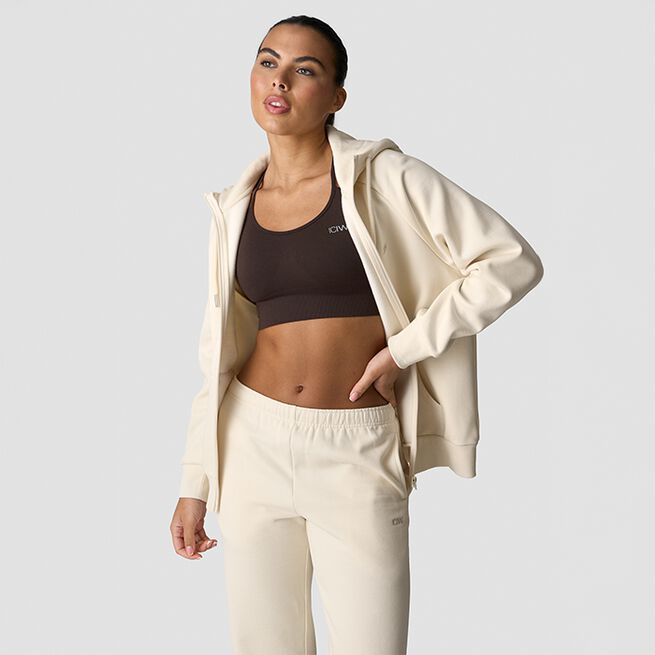 Everyday Zip Hoodie Wmn, Cream