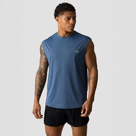 Stride Sleeveless T-shirt, Dusty Twilight Blue, L  Stride Ermeløs T-skjorte Blå
