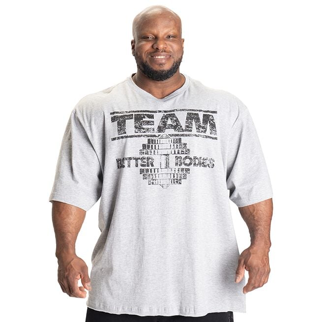 Team Pump Cover Iron Tee, Light Grey Melange
