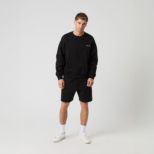 Borg Oversized Sweatshirt Svart