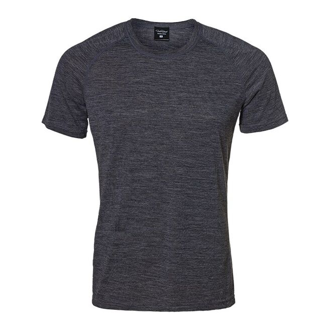 Light Wool T-shirt Men, Grey Melange, XL 