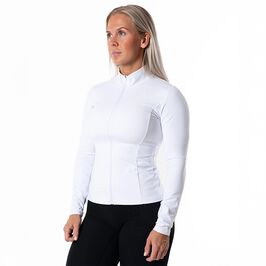 Clean Zip Longsleeve, Vit, L  Clean Zip Langermet Trøye Hvit