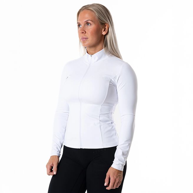 Clean Zip Langermet Trøye Hvit