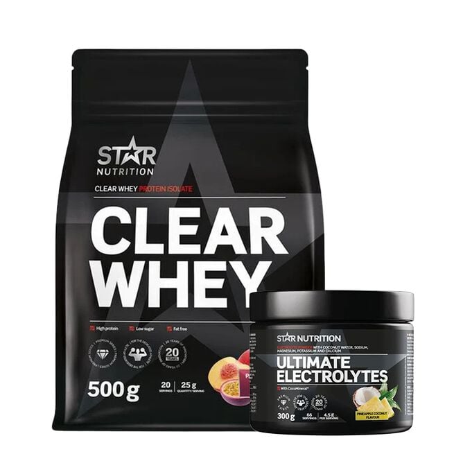 Clear Whey Myseprotein 500 g + Ultimate Electrolytes 300 g
