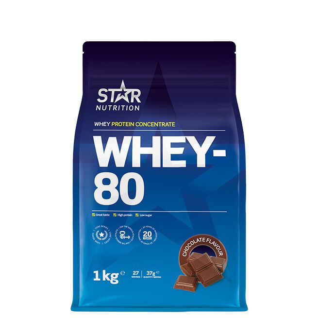 Whey-80 Myseprotein 1 kg Choklad