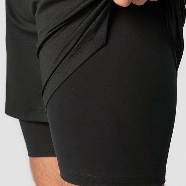 ICANIWILL Stride 2-in-1 Shorts, Black