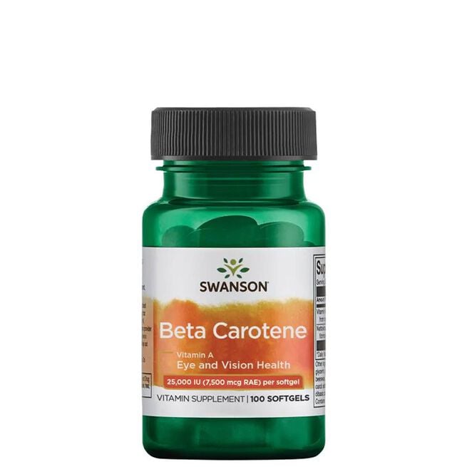 Betakaroten 25000 Iu (7,500 mcg Rae) 100 myke kapsler