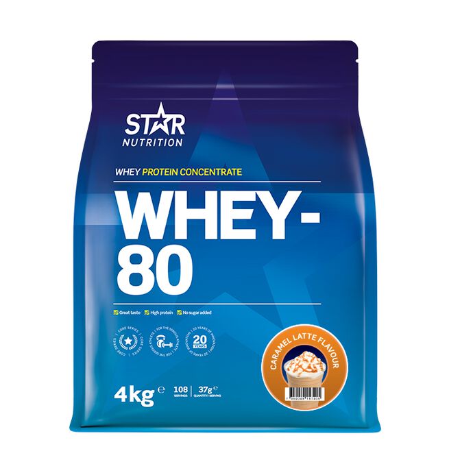 Whey-80 Myseprotein 4 kg Caramel Latte