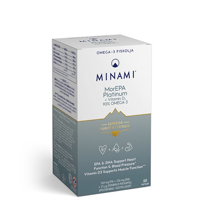 MorEPA Platinum Omega-3 90% 60 kapsler