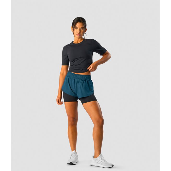 Charge Cropped Mid Sleeve Wmn, Black