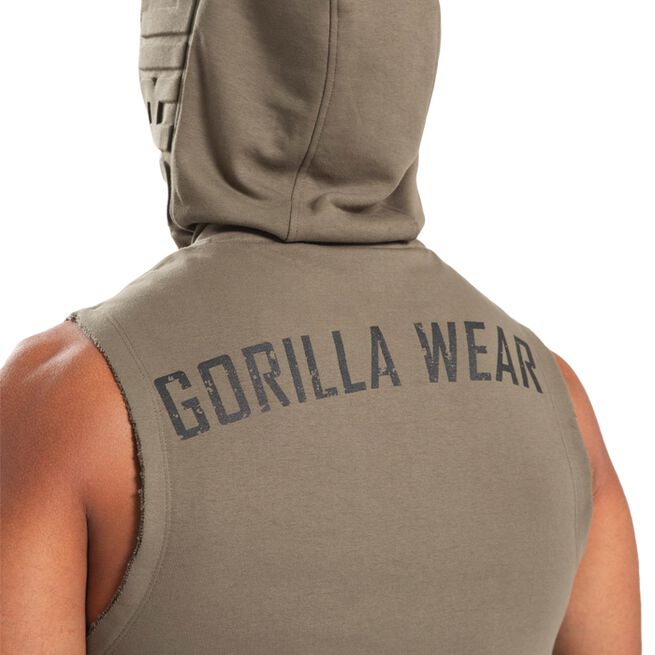 Marshall Sleeveless Hoodie, Army Green