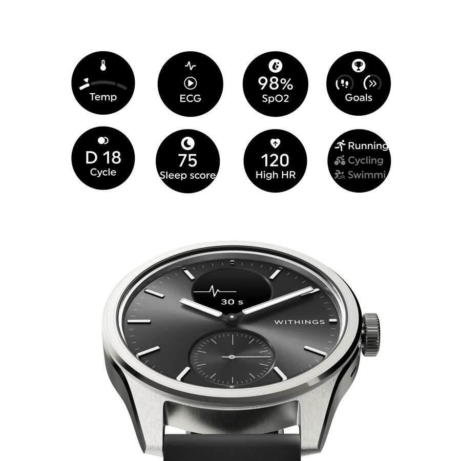 Hybrid smartklokke i bruk, Withings ScanWatch 2