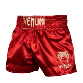 Venum Classic Muay Thai Short Bordeaux/Gold, L  Classic Muay Thai Shorts Rød/Gull
