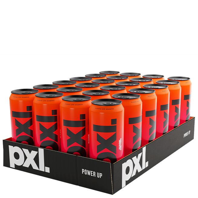 24 x PXL Energi Energidrikk 50 cl Rage Meter/Hallon & Körsbär