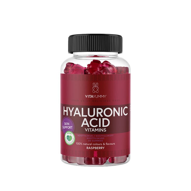 Hyaluronic Acid Bringebær 60 stk Gummies